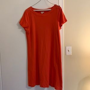 Talbots knit midi dress with button detail